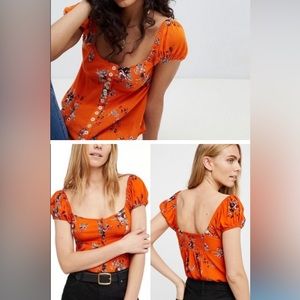 Free People Peasant Blouse Top S